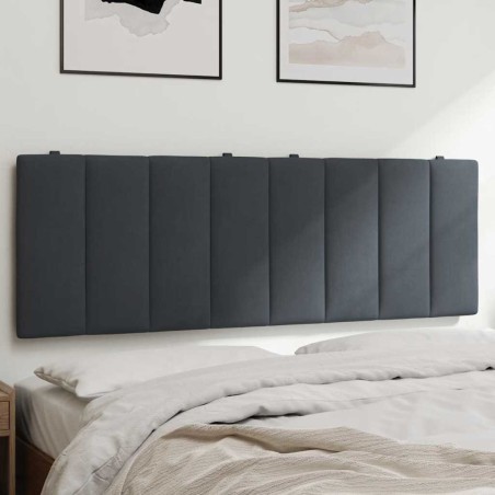 Coussin de tête de lit Hanko gris foncé 140 cm velours 584453584453