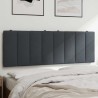 Coussin de tête de lit Hanko gris foncé 140 cm velours 584453584453