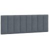 Coussin de tête de lit Hanko gris foncé 140 cm velours 584453584453