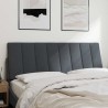 Coussin de tête de lit Hanko gris foncé 140 cm velours 584453584453