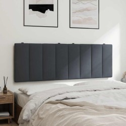 Coussin de tête de lit Hanko gris foncé 140 cm velours 584453584453