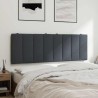 Coussin de tête de lit Hanko gris foncé 140 cm velours 584453584453