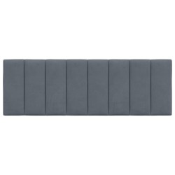 Coussin de tête de lit Hanko gris foncé 140 cm velours 584453584453
