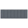 Coussin de tête de lit Hanko gris foncé 140 cm velours 584453584453