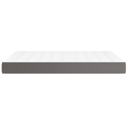 Matelas de lit à ressorts ensachés fermeté moyenne Gris 140x200x20cm Similicuir 584456584456