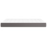 Matelas de lit à ressorts ensachés fermeté moyenne Gris 140x200x20cm Similicuir 584456584456
