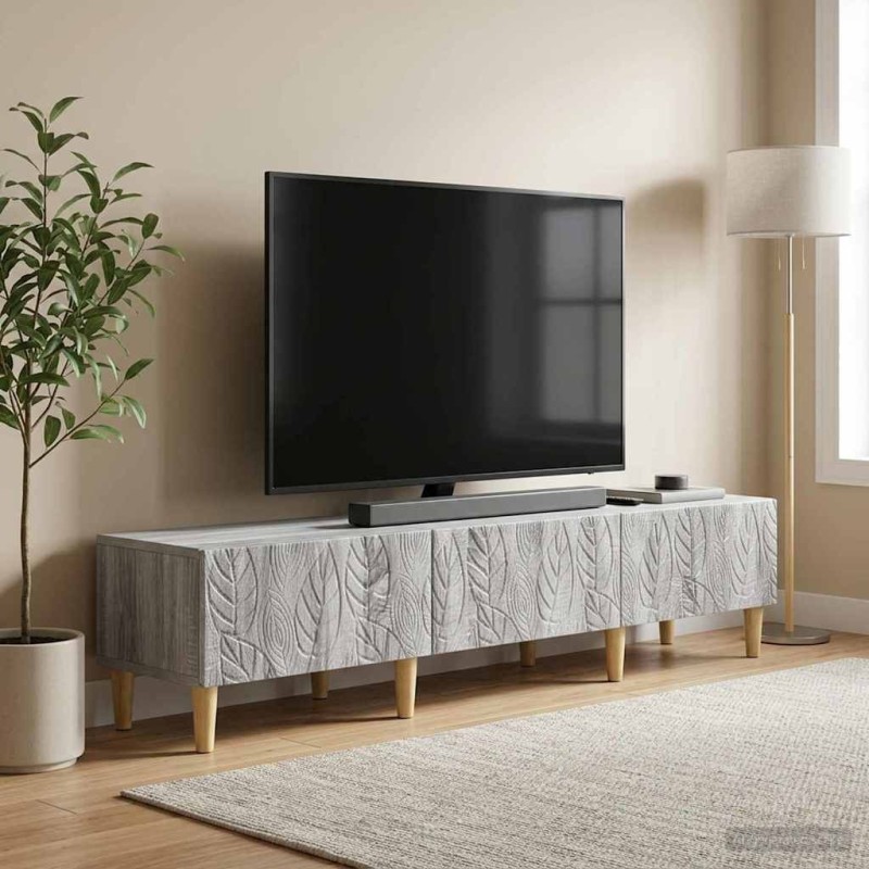 Meuble TV 147 x 34,5 x 30 cm Sonoma gris Bois d'ingénierie 584457584457