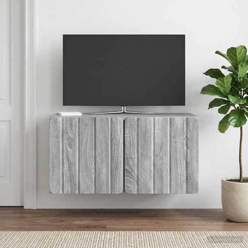 Meuble TV mural 59,5 x 31 x 30 cm Sonoma gris Bois d'ingénierie 584458584458