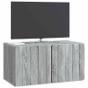Meuble TV mural 59,5 x 31 x 30 cm Sonoma gris Bois d'ingénierie 584458584458