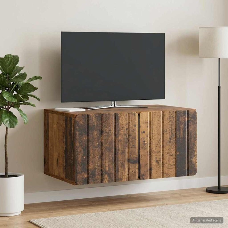 Meuble TV mural 59,5 x 41 x 30 cm Bois ancien Bois d'ingénierie 584459584459