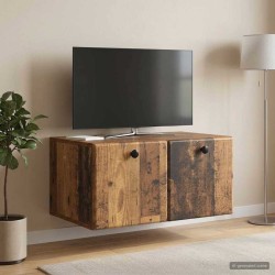 Meuble TV mural 59,5 x 41 x 30 cm Bois ancien Bois d'ingénierie 584460584460