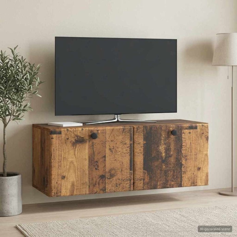 Meuble TV mural 78,5 x 31 x 30 cm Bois ancien Bois d'ingénierie 584466584466