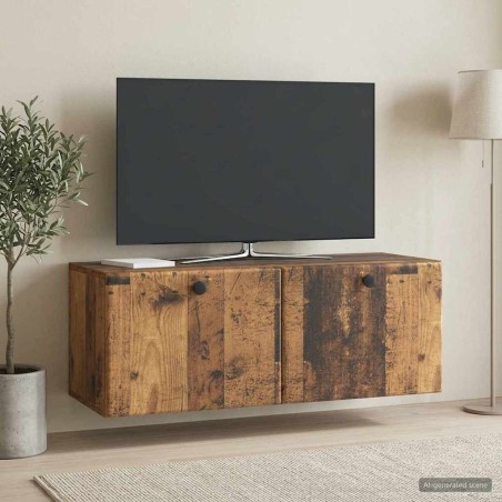 Meuble TV mural 78,5 x 31 x 30 cm Bois ancien Bois d'ingénierie 584466584466
