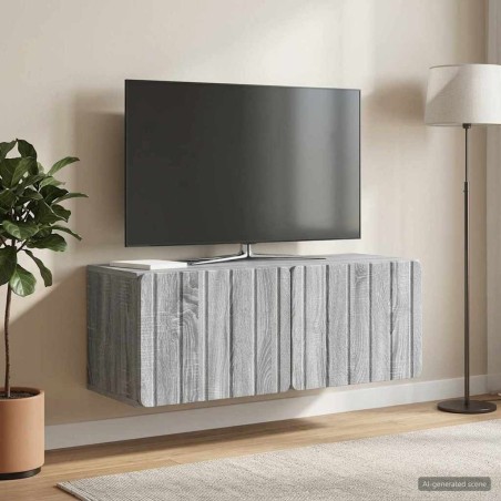 Meuble TV mural 78,5 x 31 x 30 cm Sonoma gris Bois d'ingénierie 584467584467