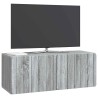 Meuble TV mural 78,5 x 31 x 30 cm Sonoma gris Bois d'ingénierie 584467584467