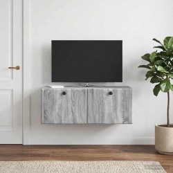 Meuble TV mural 78,5 x 31 x 30 cm Sonoma gris Bois d'ingénierie 584468584468