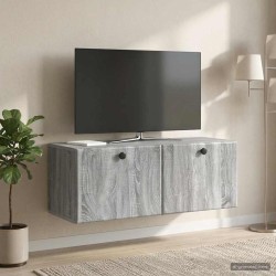 Meuble TV mural 78,5 x 31 x 30 cm Sonoma gris Bois d'ingénierie 584468584468