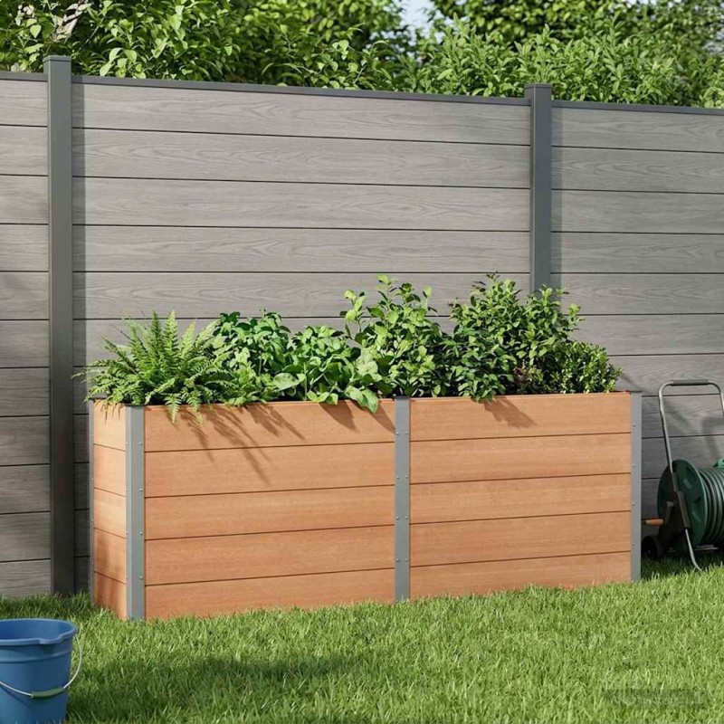 Jardinière surélevée Marron 250 x 50 x 91 cm 584488584488