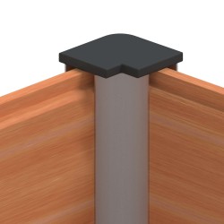 Jardinière surélevée Marron 250 x 50 x 91 cm 584488584488