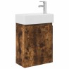 Meuble de salle de bain avec robinet Chêne fumé 584493584493