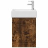 Meuble de salle de bain avec robinet Chêne fumé 584493584493