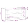 Meuble TV 100 x 33 x 47 cm Chêne fumé Bois d'ingénierie 584494584494