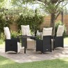 Ensemble de salle à manger pour jardin 5 pcs Noir polyrotin 613798613798