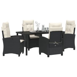 Ensemble de salle à manger pour jardin 5 pcs Noir polyrotin 613801613801