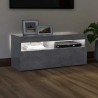 Meuble TV avec lumières LED gris béton 90x35x40 cm 613806613806