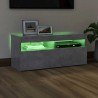 Meuble TV avec lumières LED gris béton 90x35x40 cm 613806613806