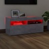 Meuble TV avec lumières LED gris béton 90x35x40 cm 613806613806