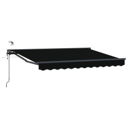 Auvent rétractable électrique Noir et anthracite 3,5 x 2,5 m 613807613807