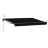 Auvent rétractable électrique Noir et anthracite 3,5 x 2,5 m 613807613807