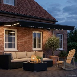 Auvent rétractable électrique Noir et anthracite 3,5 x 2,5 m 613807613807