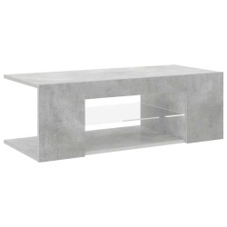 Meuble TV avec lumières LED gris béton 90x39x30 cm 613808613808