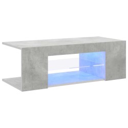 Meuble TV avec lumières LED gris béton 90x39x30 cm 613808613808