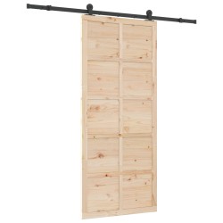 Porte coulissante Naturel 100 x 208 cm Bois de pin massif 613809613809