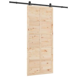 Porte coulissante Naturel 100 x 208 cm Bois de pin massif 613809613809