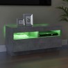 Meuble TV avec lumières LED gris béton 80x35x40 cm 613810613810