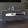 Meuble TV avec lumières LED gris béton 80x35x40 cm 613810613810