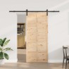 Porte coulissante Naturel 100 x 208 cm Bois de pin massif 613811613811