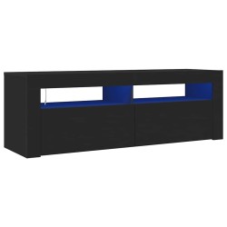 Meuble TV avec lumières LED noir 120x35x40 cm 613813613813