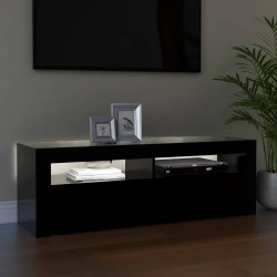 Meuble TV avec lumières LED noir 120x35x40 cm 613813613813