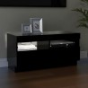 Meuble TV avec lumières LED noir 80x35x40 cm 613814613814