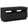 Meuble TV avec lumières LED noir 80x35x40 cm 613814613814
