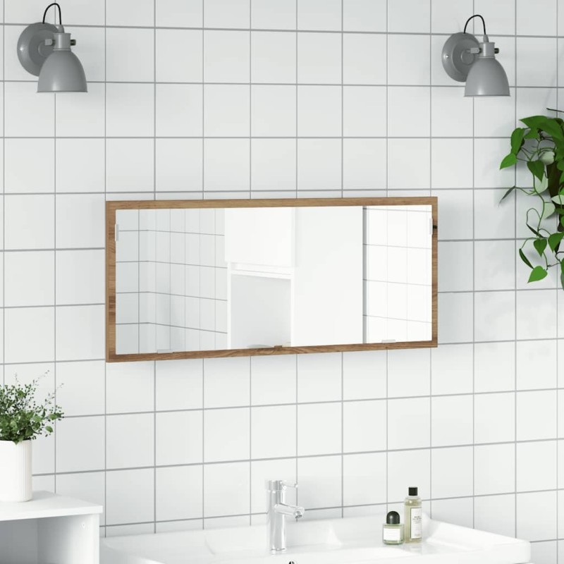 Miroir de salle de bain à LED chêne artisanal bois d'ingénierie 613818613818
