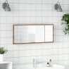 Miroir de salle de bain à LED chêne artisanal bois d'ingénierie 613818613818