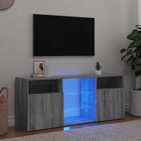 Meuble TV avec lumières LED Sonoma gris 120x30x50 cm 613819613819