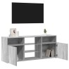 Meuble TV avec lumières LED Sonoma gris 120x30x50 cm 613819613819