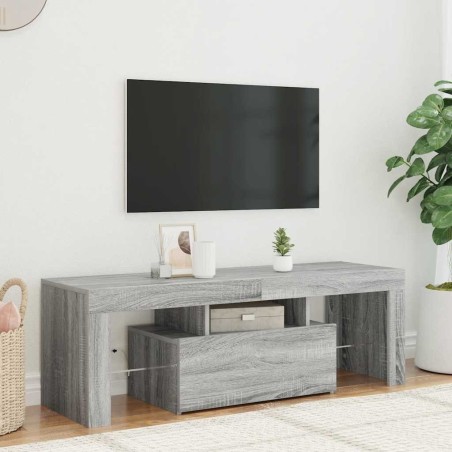 Meuble TV avec lumières LED sonoma gris 120x35x40 cm 613820613820